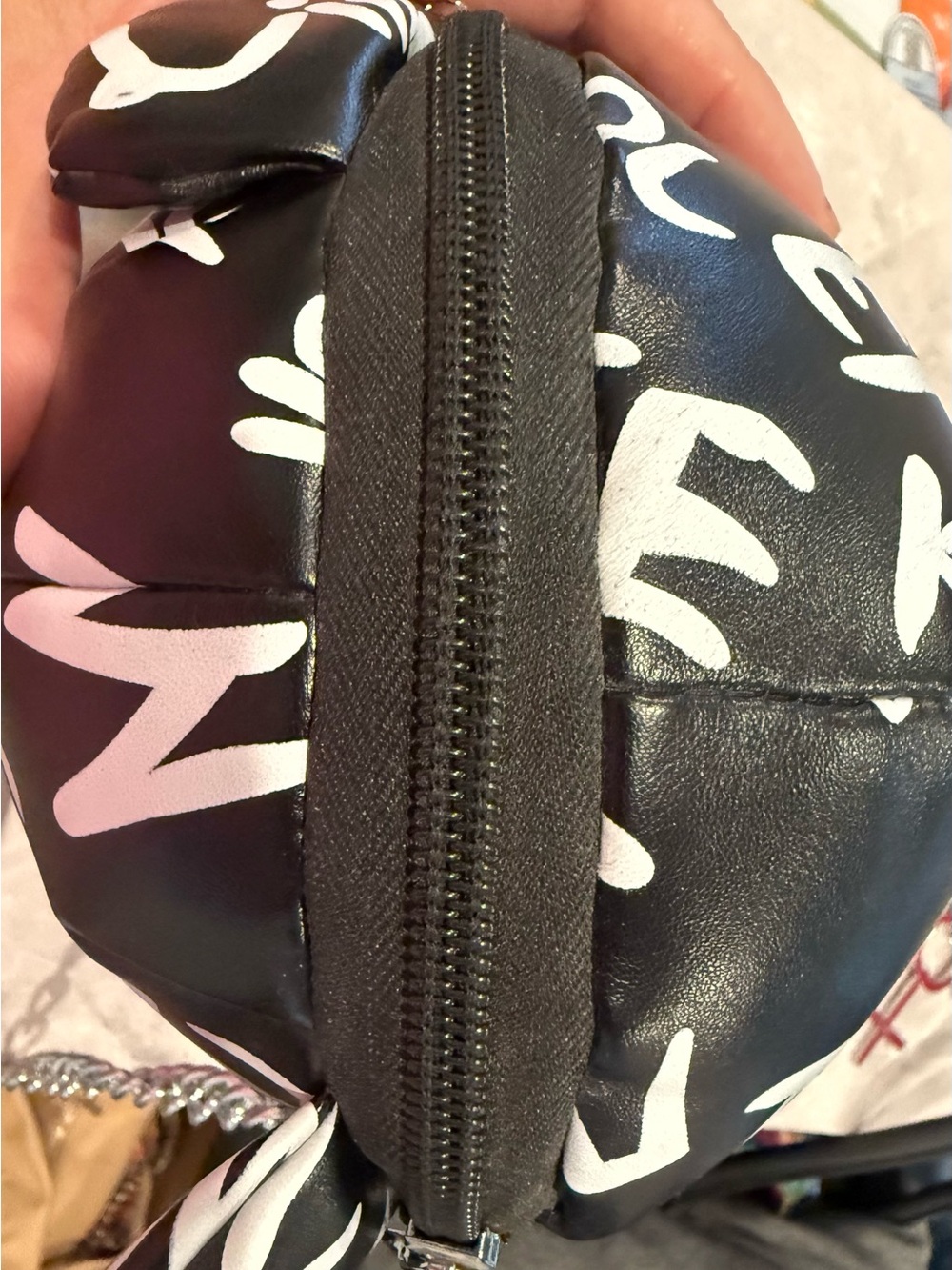 Black Graffiti Teddy Crossbody Bag - Picture 2 of 6